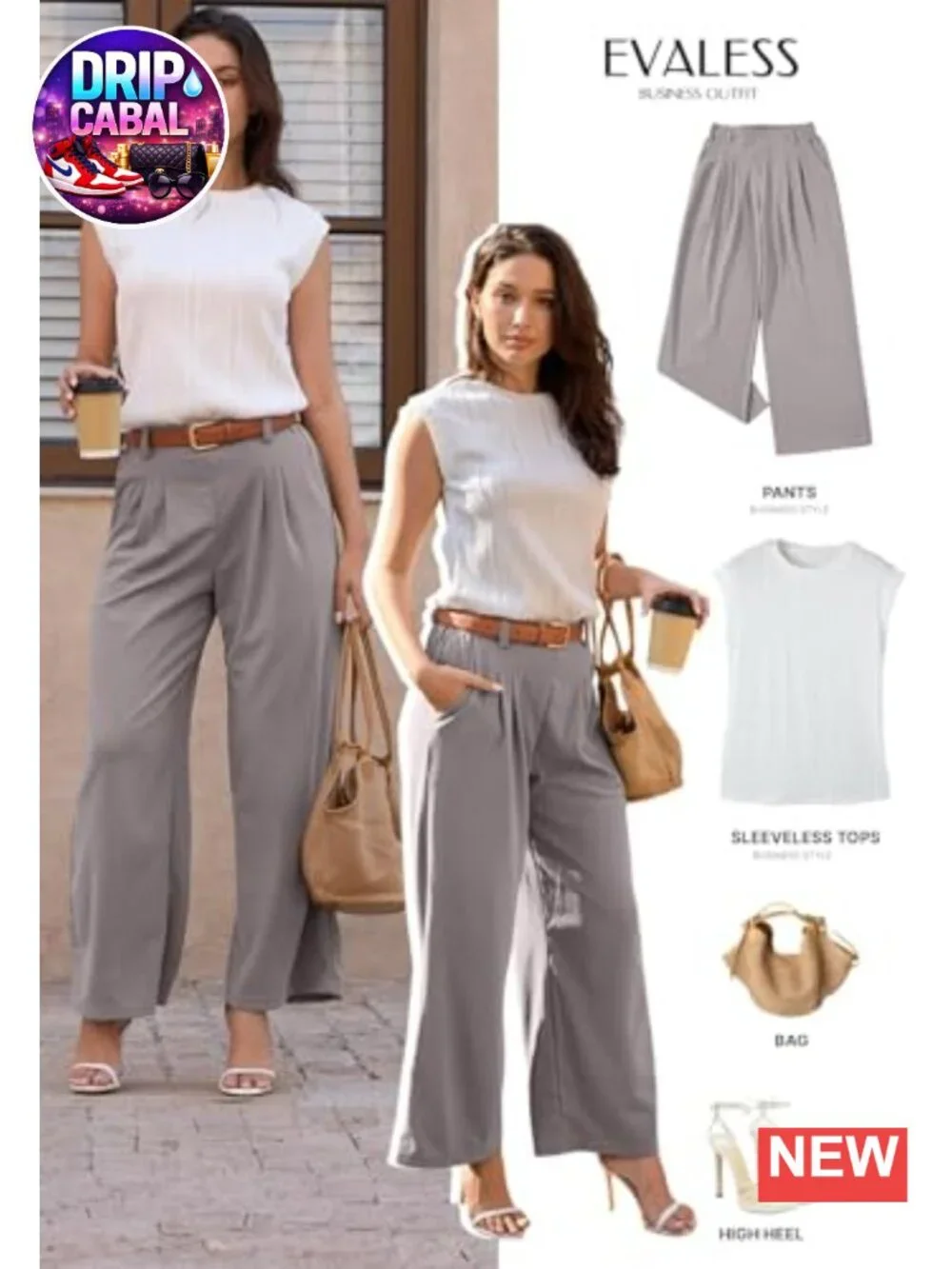 Women's High Waisted Wide Leg Pants Waffle Knit with Pockets Casual Work